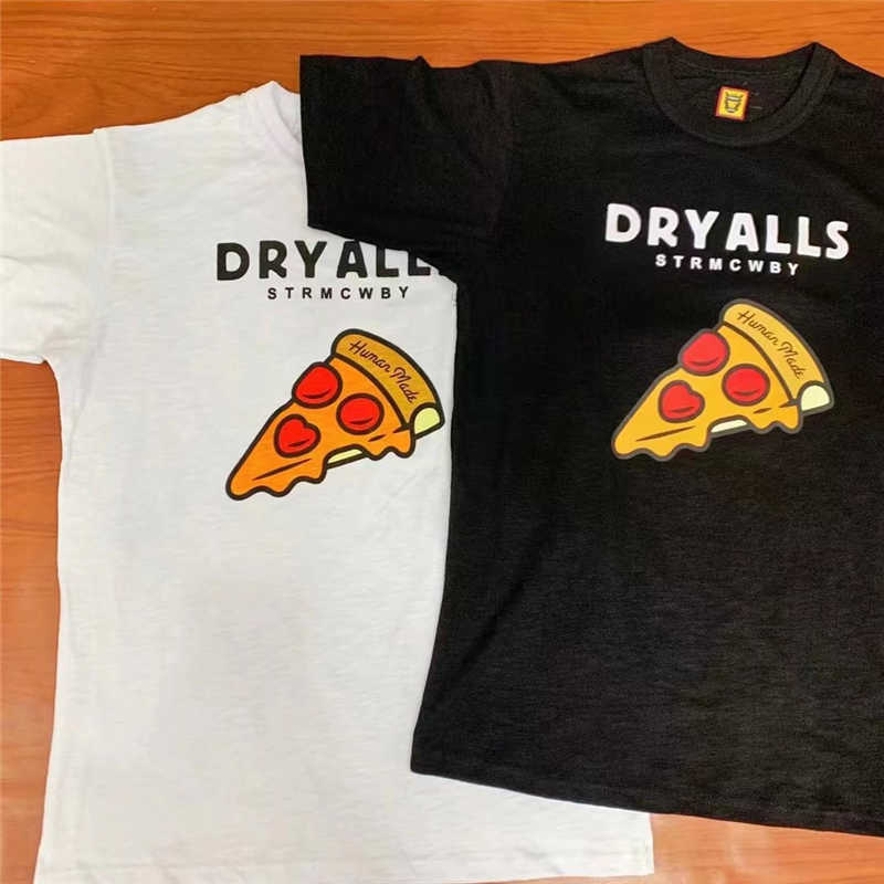 Men's T-Shirts Good Quality Human Made Pizza Fashion Shirts Men 1 1 Human Made Women T-shirt Oversized Tees Streetwear Short Sleeve