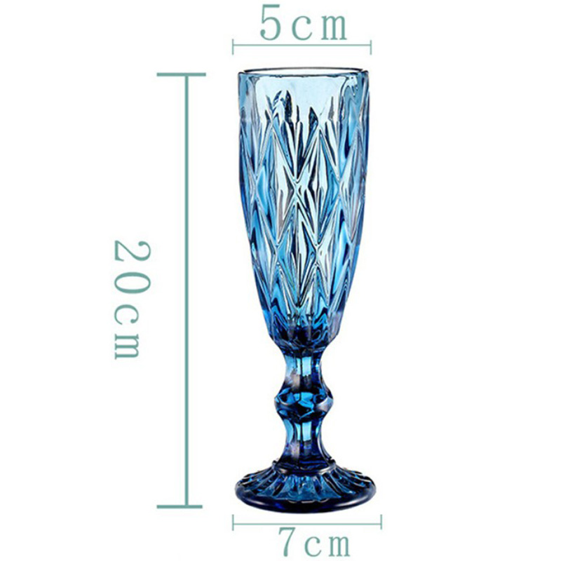 Colorful Vintage Goblet Champagne Wine Glasses Cup Cocktail Whiskey Cups Crystal Sculpture Juice Beer Glass 150ml
