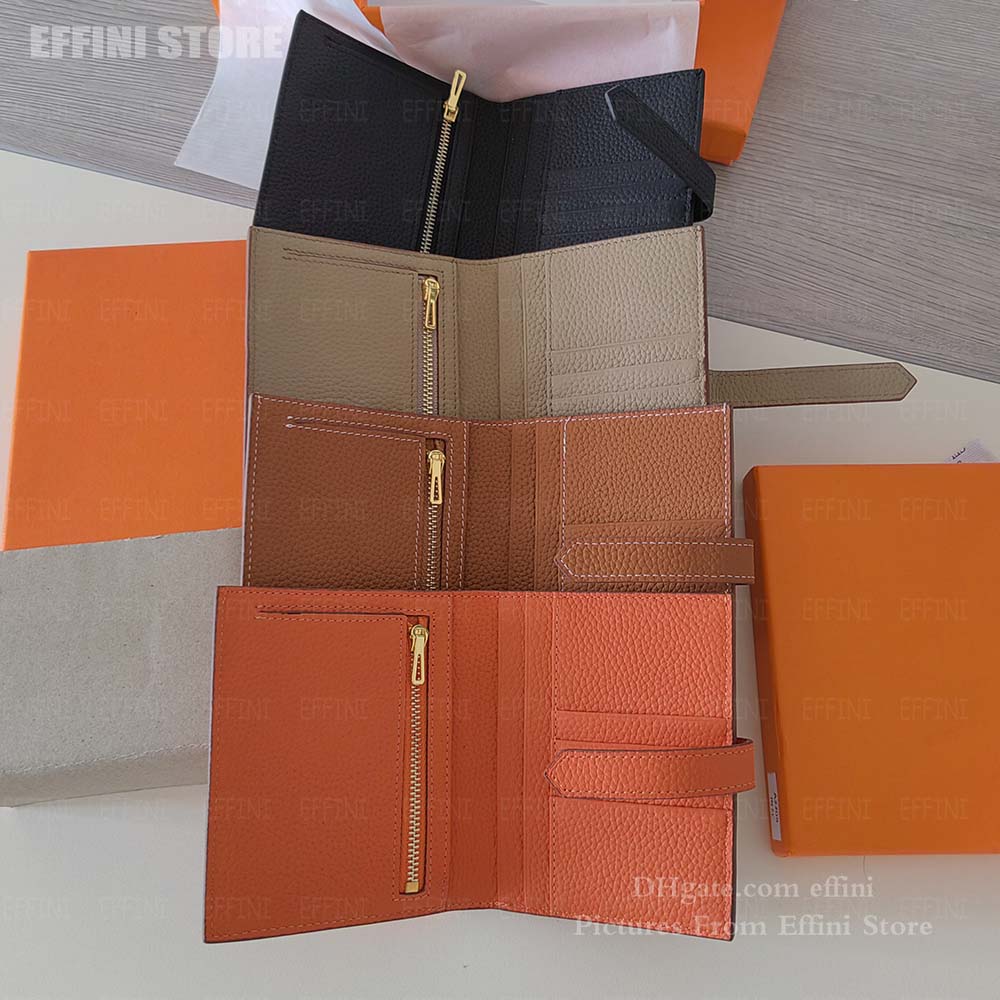 Effini Womens Mens Wallet Luxury Designer Wallet Woman Fashion Purses Soft Real Leather Credit Card Holder With Zipper Coin Purse Wallets Cardholder Man