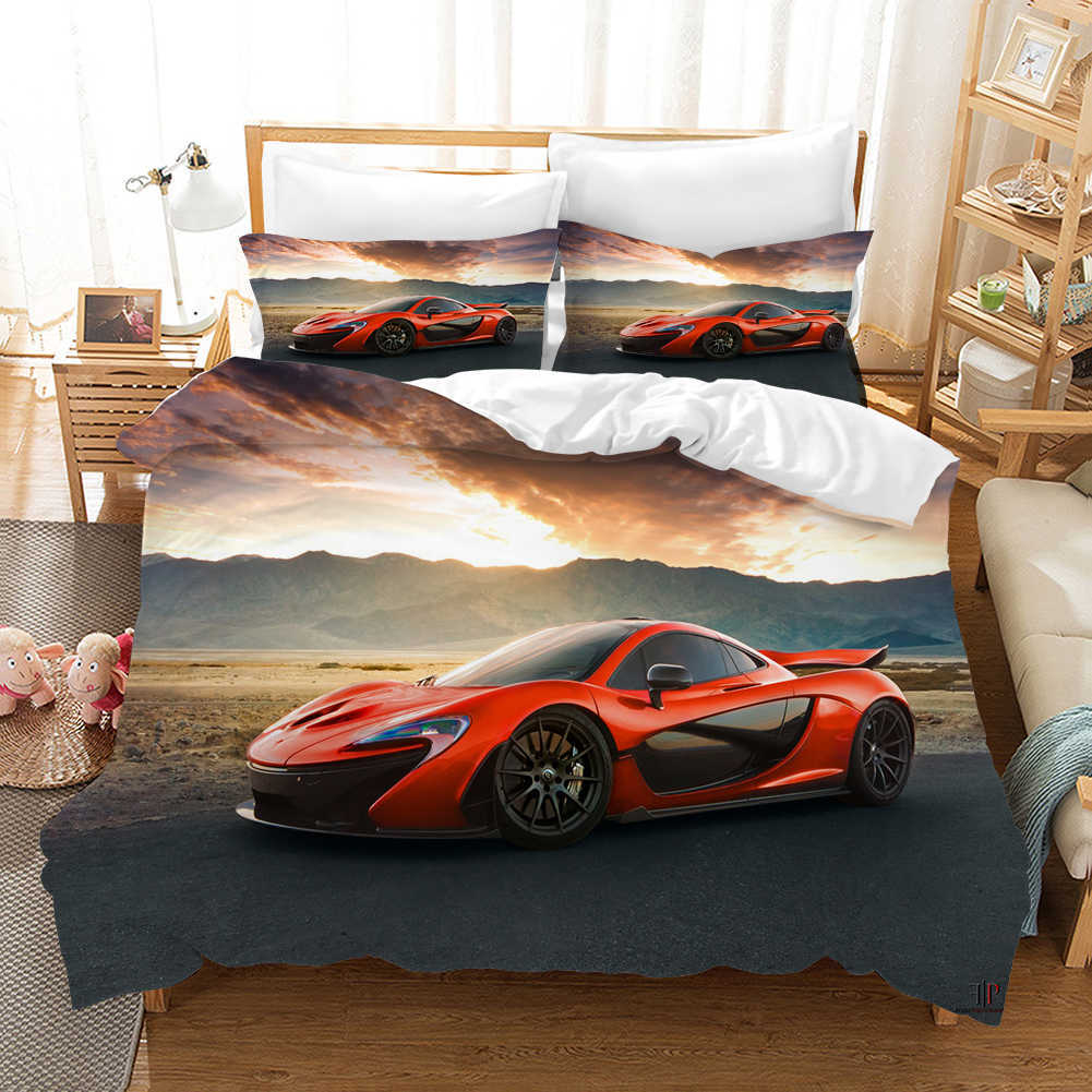 Bedding sets Sports Car Duvet Cover Sets Race Car Bedding Sets With cases For Teens Kids Boys Cool Bedroom Decor 2/Bedclothes R230823