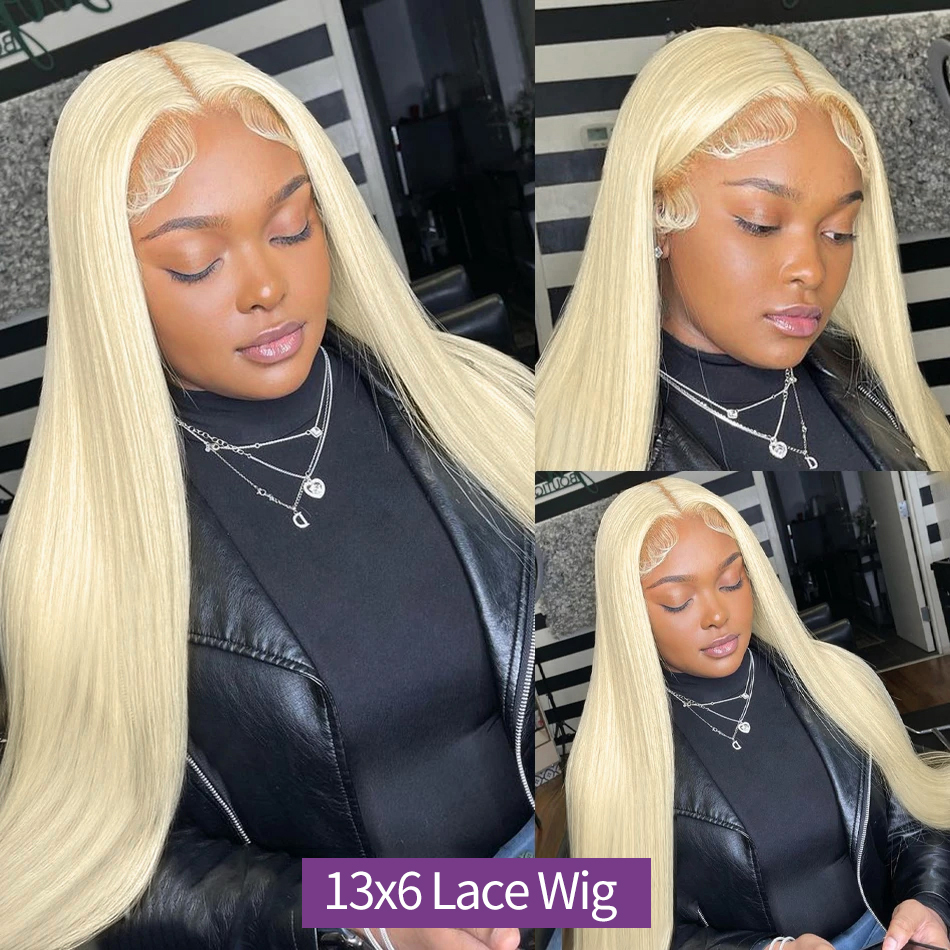 30 40 Inch 13x4 Straight 613 Blonde Lace Front Human Hair Wigs Brazilian Colored 13x6 HD Transparent Lace Frontal Wig for Women