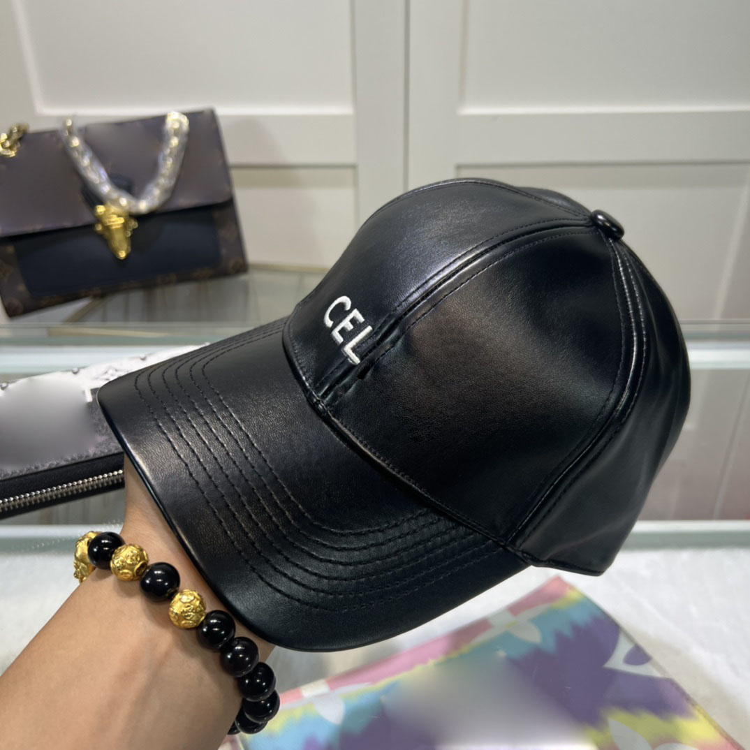 Women's Luxury Designer Ball cap Men's hat Leather Material Letter Embroidery Adjustable Size casquette