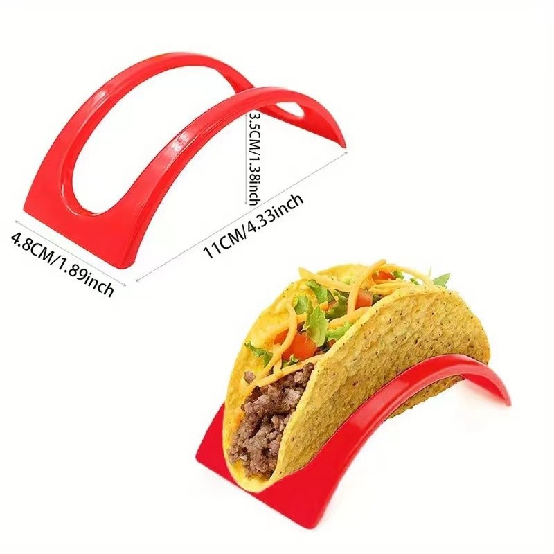 Tortilla Roll Stand Colorful Taco Shell Plastic Holder Sandwich Bread Display Stand Plate Food Holder Kitchen Supplies LX6056