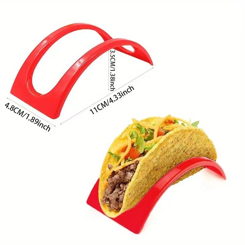 Rolo de tortilha suporte colorido de taco shell plástico sandwich pão exibição de suporte para suporte de alimentos de cozinha suprimentos de cozinha lx6056