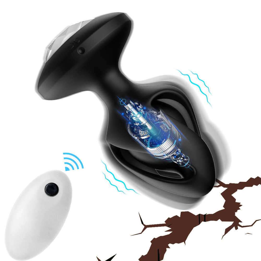 Hollow out remote control with 10 frequency vibration vestibular wearing male female masturbators silicone sexual anal plug