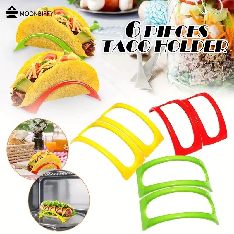 Support de rouleau de Tortilla, coque de Taco colorée, support en plastique, présentoir de pain de Sandwich, support alimentaire, fournitures de cuisine LX6056