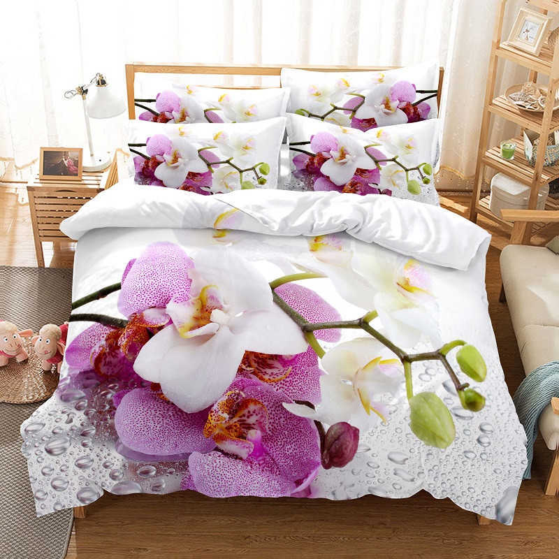 Juegos de cama Juego de cama de flores Juego de funda nórdica Ropa de cama 3d Impresión digital Juego de cama tamaño cama Diseño de moda R230823