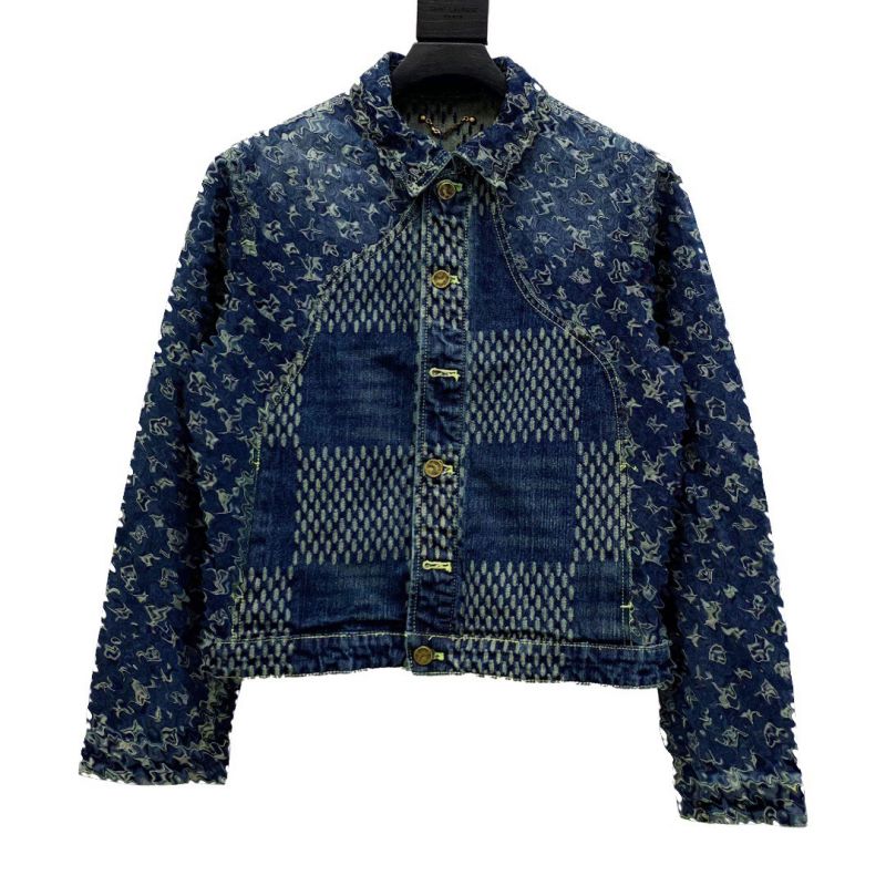 Herren Damen Designer Jeansjacken Paris Jacquard Buchstaben Stoff Kleidung Streetwear Mäntel Oberbekleidung Langarm Herren Luxuskleidung Lila Denim Tear Jacket