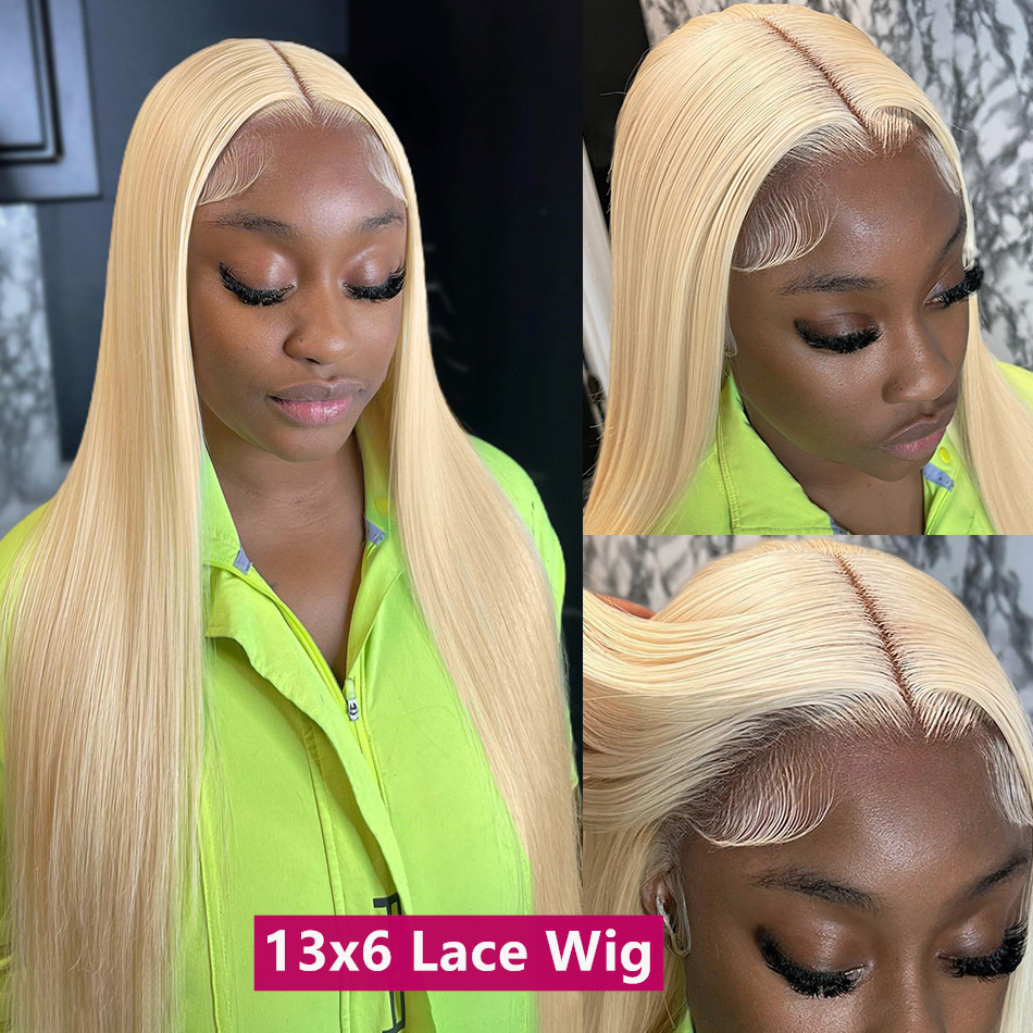 30 pouces Honey Blonde 613 Wig frontale en dentelle HD 13x6 Cheveux humains pour femmes 13x4 Lace Lace Bob avant Bob Prêt à porter