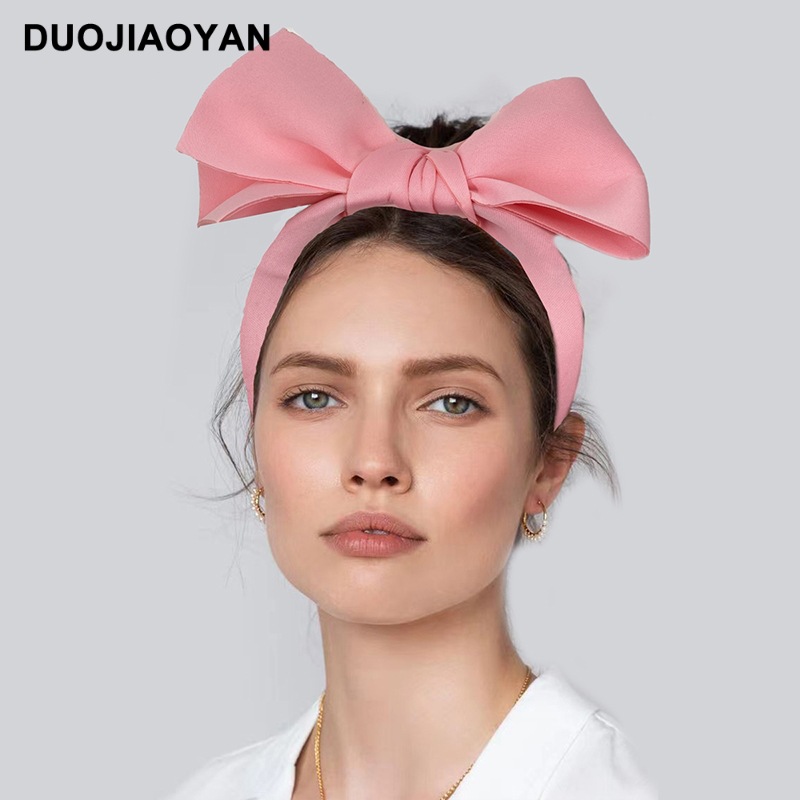 Summer dopamine hair accessories three-dimensional oversized bow tie hair hoop movable high-end hair accessories women's 237J