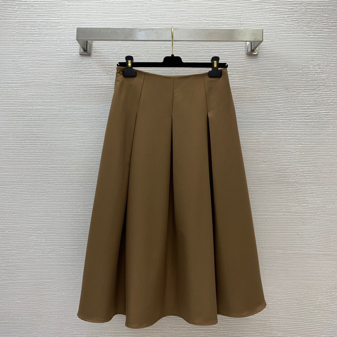 Jesień czarny / khaki kolor kontrastowy dwuczęściowe zestawy sukienki z długim rękawem płaszcz szyi z wysokim talią Peplum Mid-Calf Suits Zestaw Dwuczęściowe garnitury B3G226531