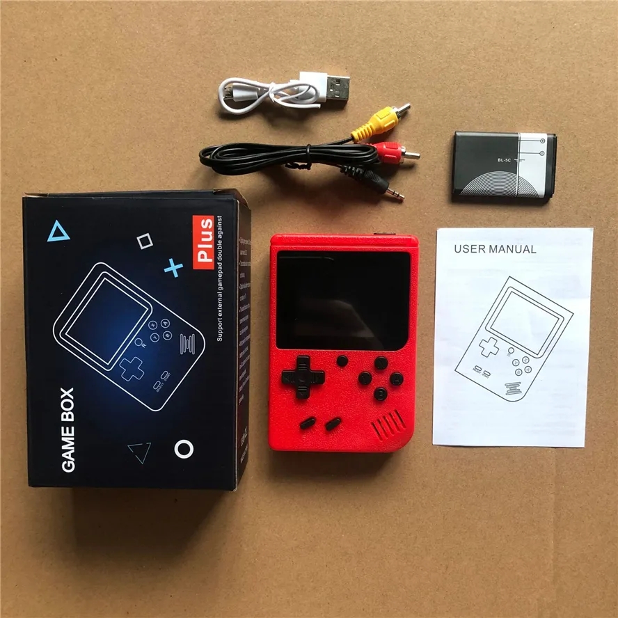 Mini Handheld Video Game Console Model Retro 8 Bit Model لـ FC 400in-1 Games AV Line Connect TV Show Color LCD Game Player for Kids Gift
