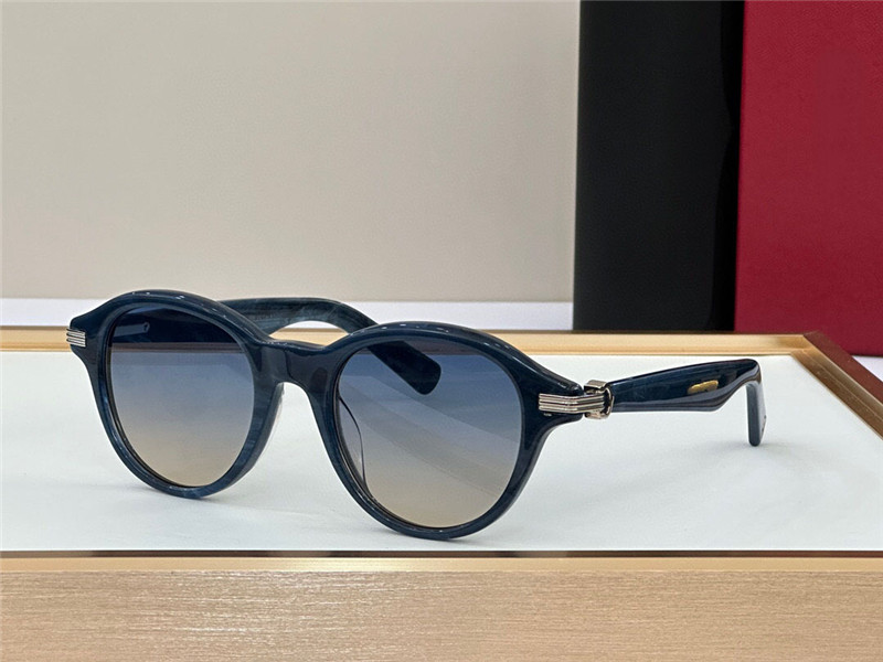 Nieuw modeontwerp retro ronde zonnebrillen 0395 Acetaatframe eenvoudige en populaire stijl veelzijdige buitenlucht UV400 -beschermingsglazen