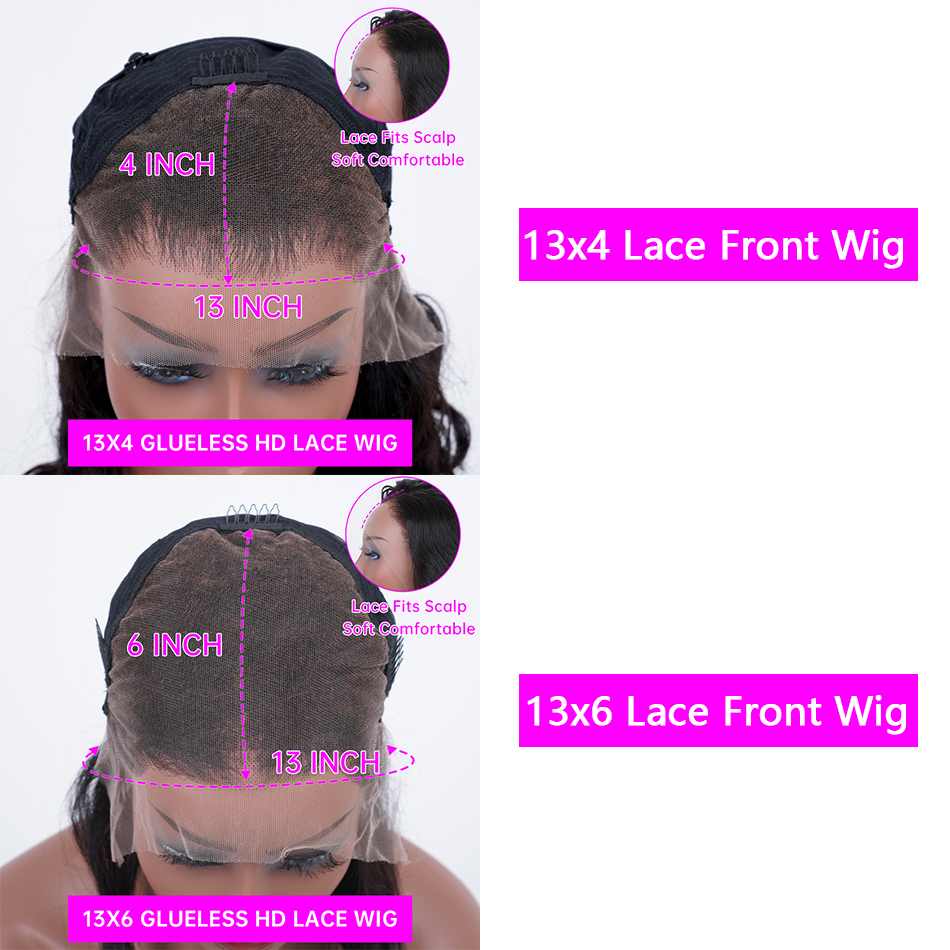 Glueless Human Wigs Ready To Wear 13x4 13x6 Hd Lace Frontal Wig for Women Brazilian 30 Inch Body Wave Lace Front Wig Human Hair