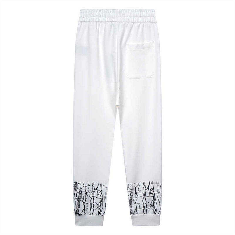 Pantalon décontracté de marque Jogger pour hommes, bas de survêtement Fitness pour femmes, pantalon de survêtement serré, pantalon Long noir-blanc gymM-2XL