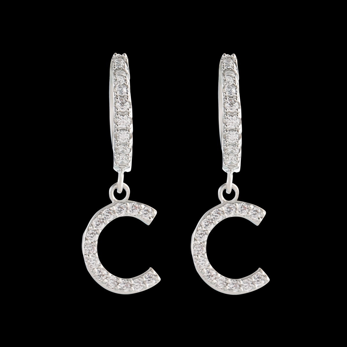 Charm Bubble Letter Iced Custom Tennis Initial Drop Earring Real Gold Plated Women Hip Hop Jewelry 230822