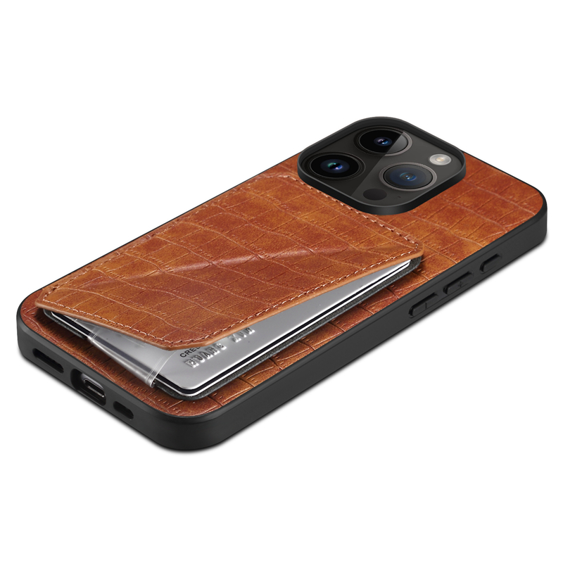 Étui de téléphone Vogue en cuir de luxe à motif crocodile pour iPhone 15 14 13 12 11 Pro Max XR XS Support magnétique invisible Fente pour carte Portefeuille en grain d'alligator avec béquille