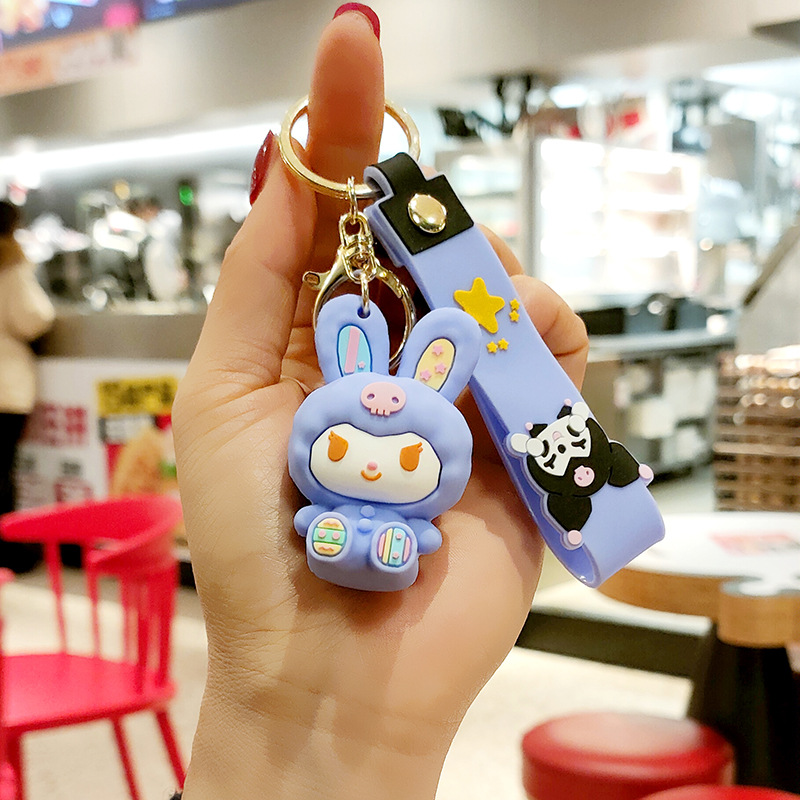 Cartoon doll creative car keychain female school bag pendant couple bag pendant