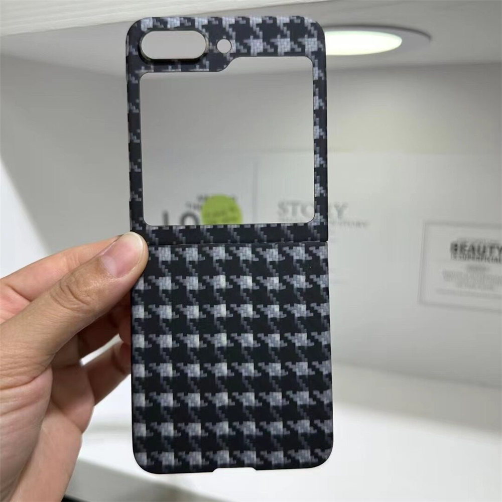 Genuine Carbon Fiber Aramid Slim Case for Samsung Galaxy Z Flip5 Thousand Bird Armor Cover