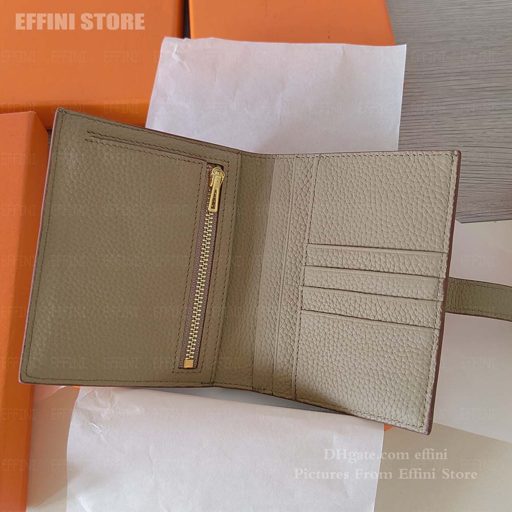 EFFINI Womens Mens Wallet Luxury Designer Wallet Woman Fashion Short Purses Soft Real Leather Credit Card Holder with Zipper Coin Purse Wallets Cardholder Man