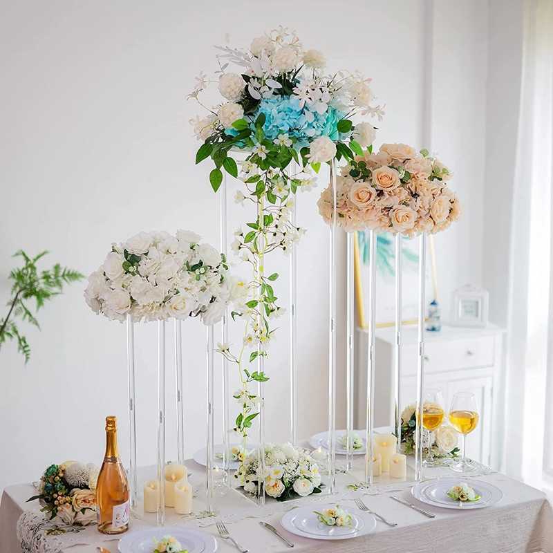 10 -stcs /tafel bloemenrek 40/60 /80 /100 cm lang acryl kristal bruiloft weg lood bruiloft middelpunt evenement feestdecoratie hkd230823