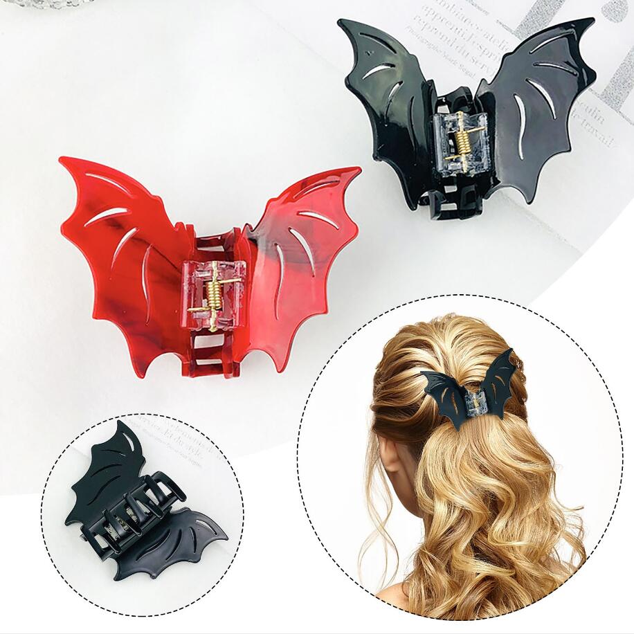 Pince à cheveux chauve-souris d'halloween, épingles à cheveux amusantes pour filles, accessoires de cheveux pour femmes, pince à cheveux mignonne, cadeaux