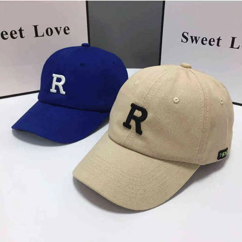 Fashion kpop letter R Women Hats Baseball Caps Hats for Women Outdoor ladies luxury designer Ponytail hat gorras mujer SunHat Y220716