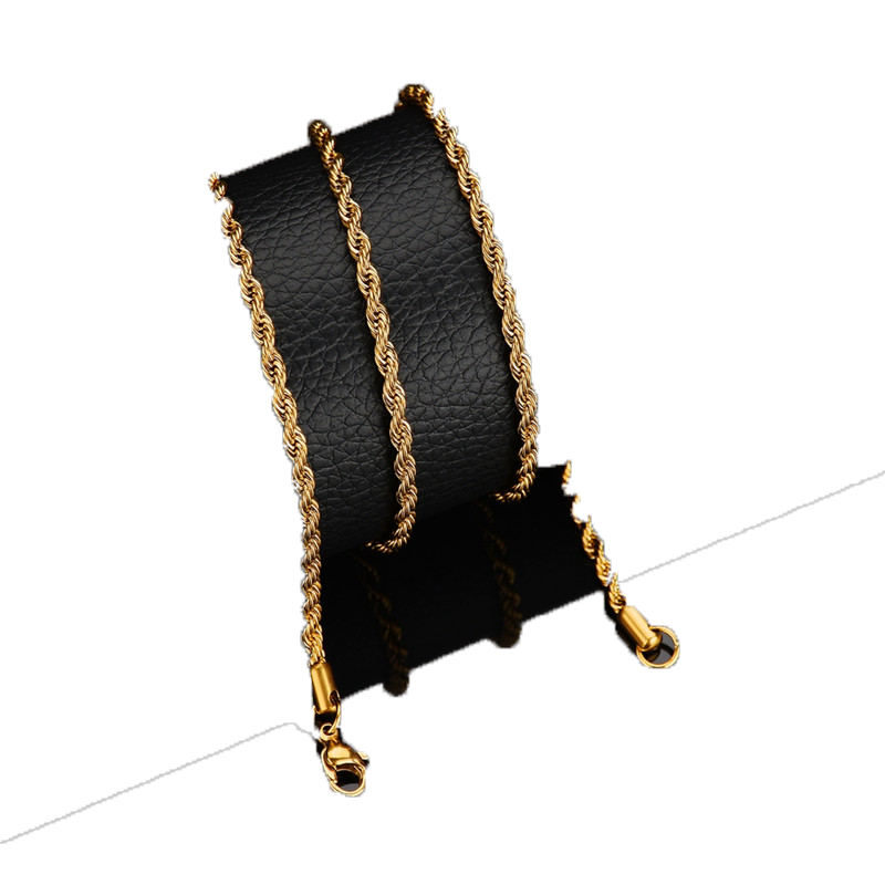 Punk hiphop ketting kettingen ed touw roestvrij staal voor vrouwen mannen cadeau goud zilver zwart Zuid -Amerikaanse ontwerper sieraden nek7636945