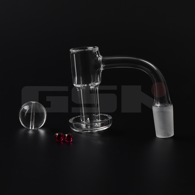 Full Weld Seamless Bucket Vortex Beveled Edge Terp Slurper Smoking Quartz Banger with Glass Cap And 6mm Ruby 10mm 14mm 18mm 45 90 Nails for Dab Rigs and Water Bong