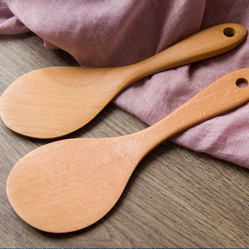 3 Types Wooden Rice Paddle Rice Spoon High Quality Rice Scoop Sushi Rice Paddle Tableware Spoon Dinnerware Kitchen Gadgets Tool HKD230810