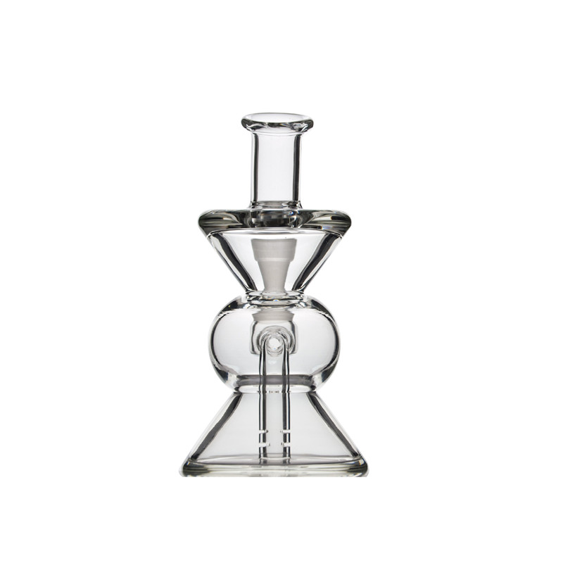 CCG Mini Recycler DAB Rig med pinhole perc 14,5 mm fog