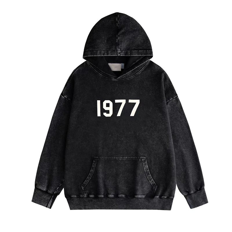 Ess Hoodie Men Designer Hoodie Classic With With Letters on the Back Three Dimensional Flocked Washed Worn Mens Hoodie عرضي متعدد الاستخدامات