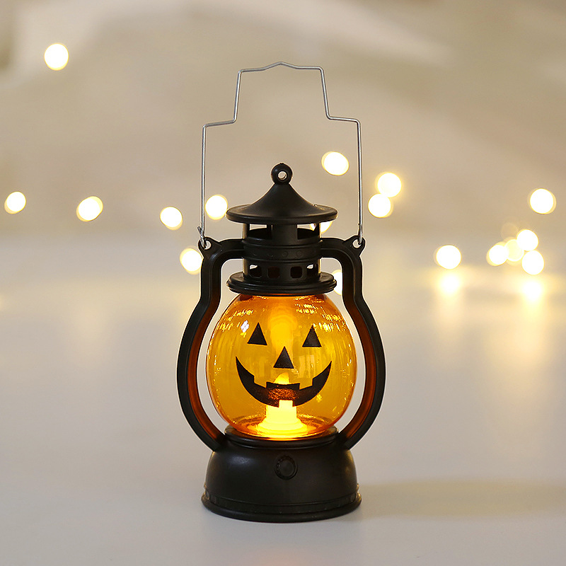 Halloween Dekorationen gruselige Kürbislampe LED Leuchten Kinder tragbare Dekor-Laternen in 3 Editons ztdq-y1