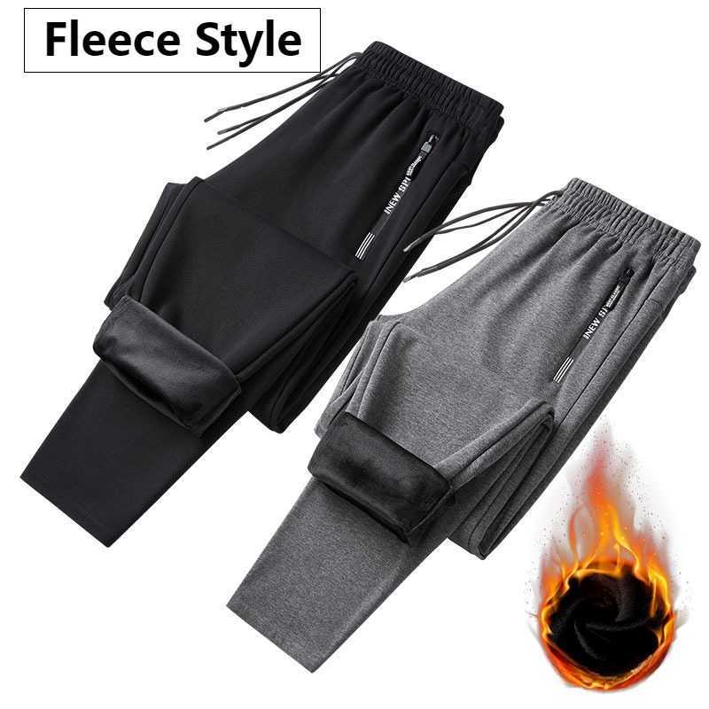 Herrarna tjocka casual sport långa byxor Elastiska dragstring Sweatpants Autumn Winter Gym Jogging Trousers Fitness Workout PantsLF20230824.