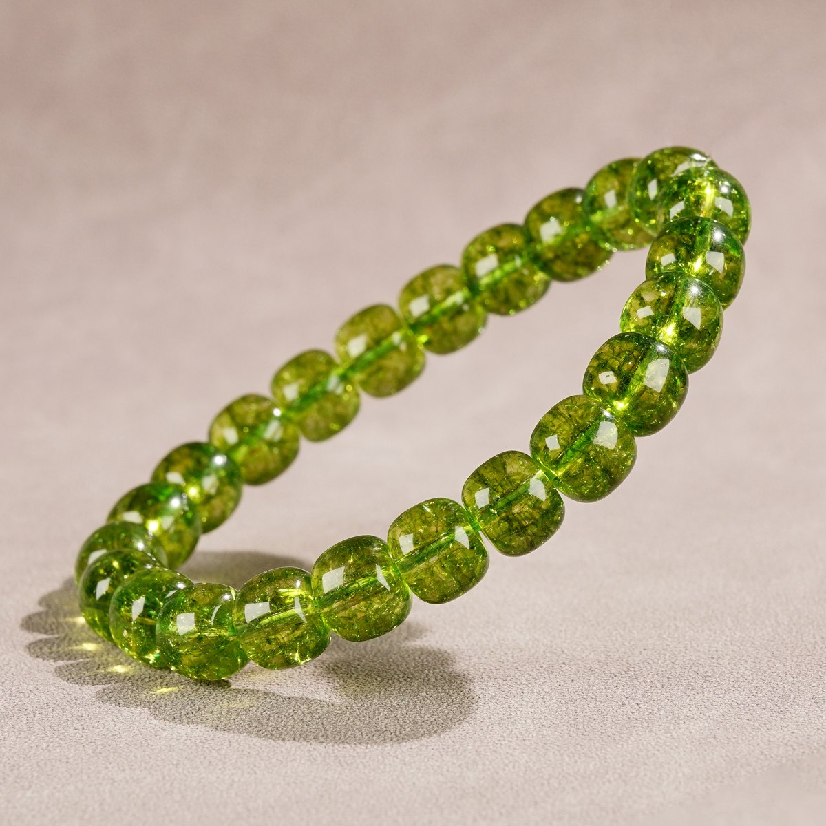 Bracciale con perline elastiche in giada verde quarzosio braccialetti unisex le donne braccialetti di design braccialetti le donne gioielli firmati uomo gioielli gemme e gioielli