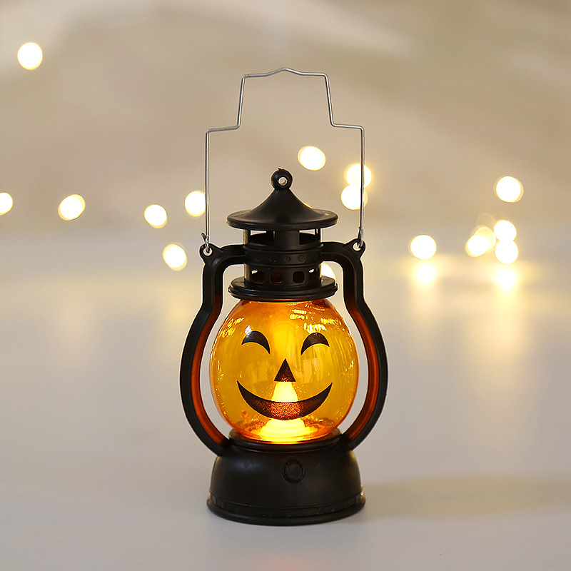 Halloween Dekorationen gruselige Kürbislampe LED Leuchten Kinder tragbare Dekor-Laternen in 3 Editons ztdq-y1