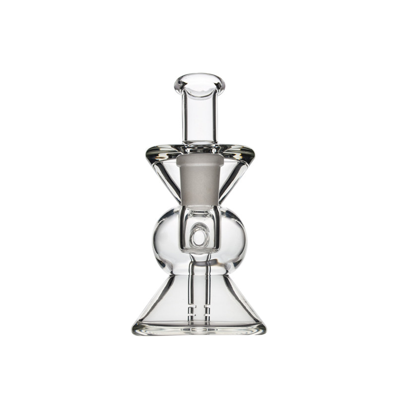 CCG Mini Recycler DAB Rig med pinhole perc 14,5 mm fog