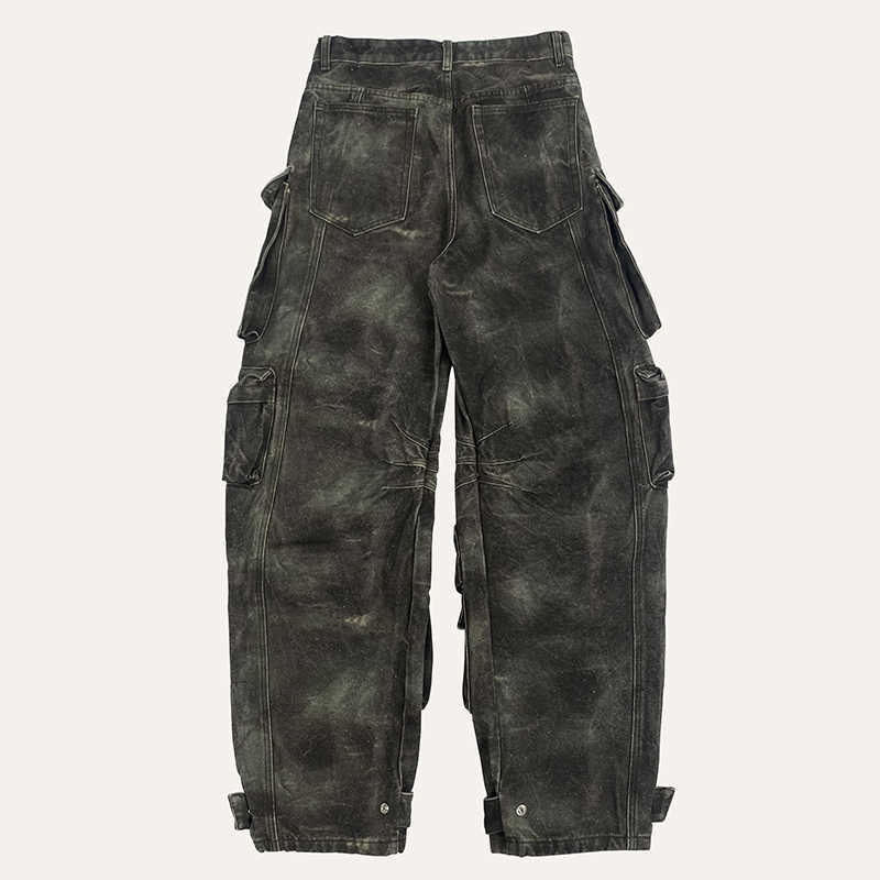 PFNW Autumn Men's American Streetwear Camouflage Printing Multi Pocket Cargo Pants Losse Silhouette Antifouling Trousers 12Z1767LF20230824.