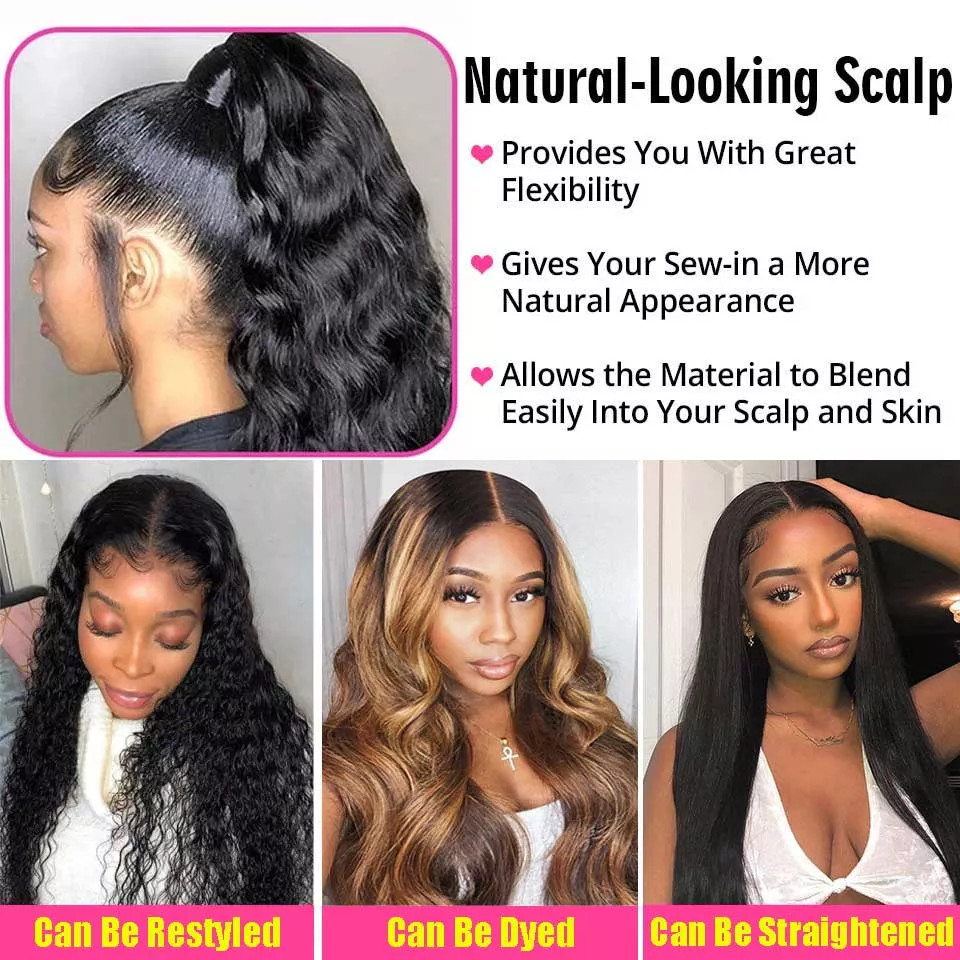 Curly Human Hair Wigs for Women 13x4 Transparent Lace Frontal Wig Pre Plucked Remy 4x4 Closure Wig Can Be Colored