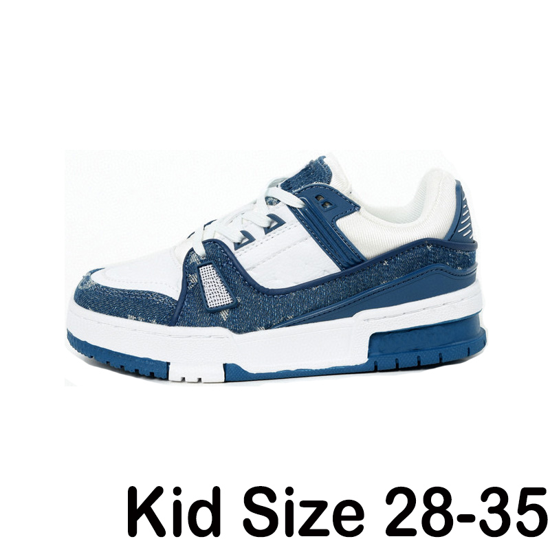 2024 Designer Sneaker Kids Virgil Trainer Freizeitschuhe Kalb