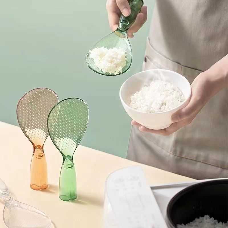 Cuillère à riz cuillère à riz riz antiadhésif de qualité alimentaire résistant aux hautes températures Transparent nouveau monstre cuillère à riz HKD230824
