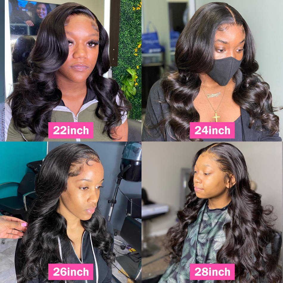 Body Wave Lace Front Wig 13x4 13x6 HD Lace Brontal Wigs فضفاضة Wave Deep Wig Prected Comple