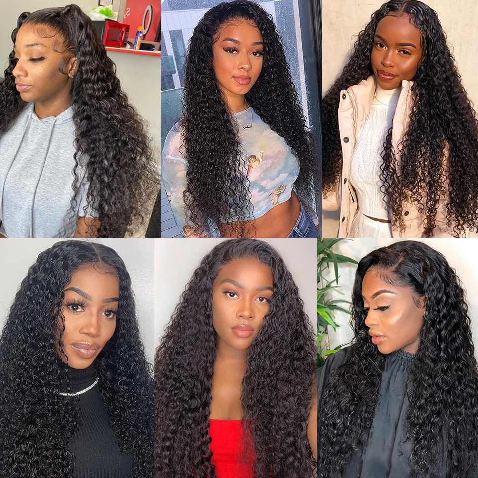 13x6 Deep Wave Frontal Wig Brazilian 5x5 Closure HD Wet and Wavy Lace Front Wig Water Wave Curly Human Hair Wigs for Women