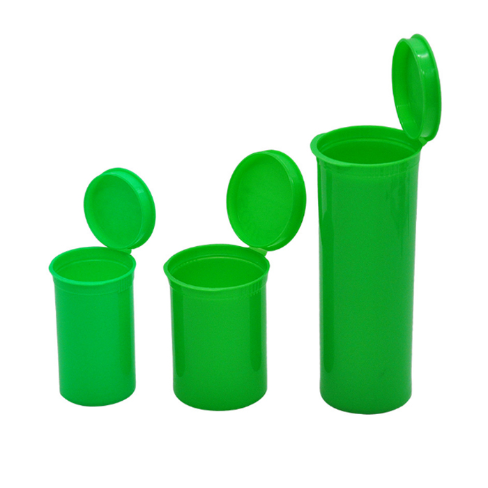 Renkli boş sıkma pop üst şişe-vial 6 13 19 30 60 dram bitki kutusu akrilik su geçirmez kap plastik stoage stash jar hap şişe kutusu plastik kalay