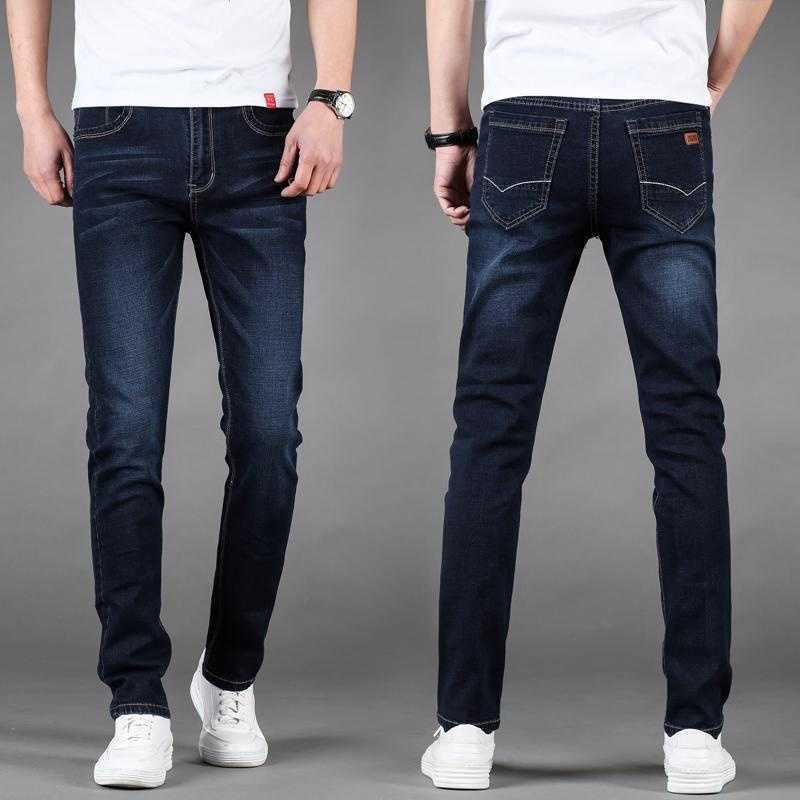 Мужские модные джинсы бизнес -повседневную прямую трубку свободные подходящие растягивающие джинсы классические брюки джинсовые штаны Malelf20230824.