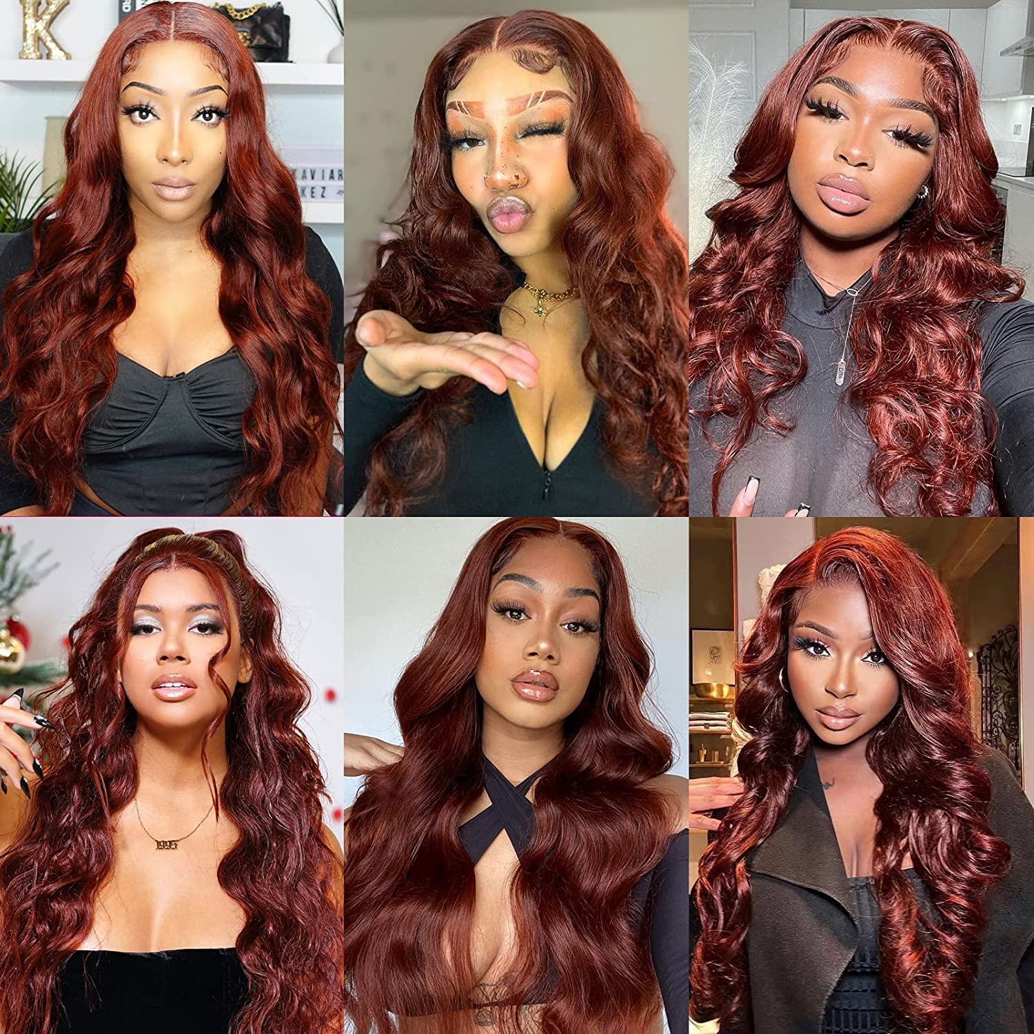 Perruque Lace Front Wig Body Wave naturelle brun rougeâtre, perruque Lace Frontal Wig transparente HD 13x4, perruque Lace Front Wig pour femmes