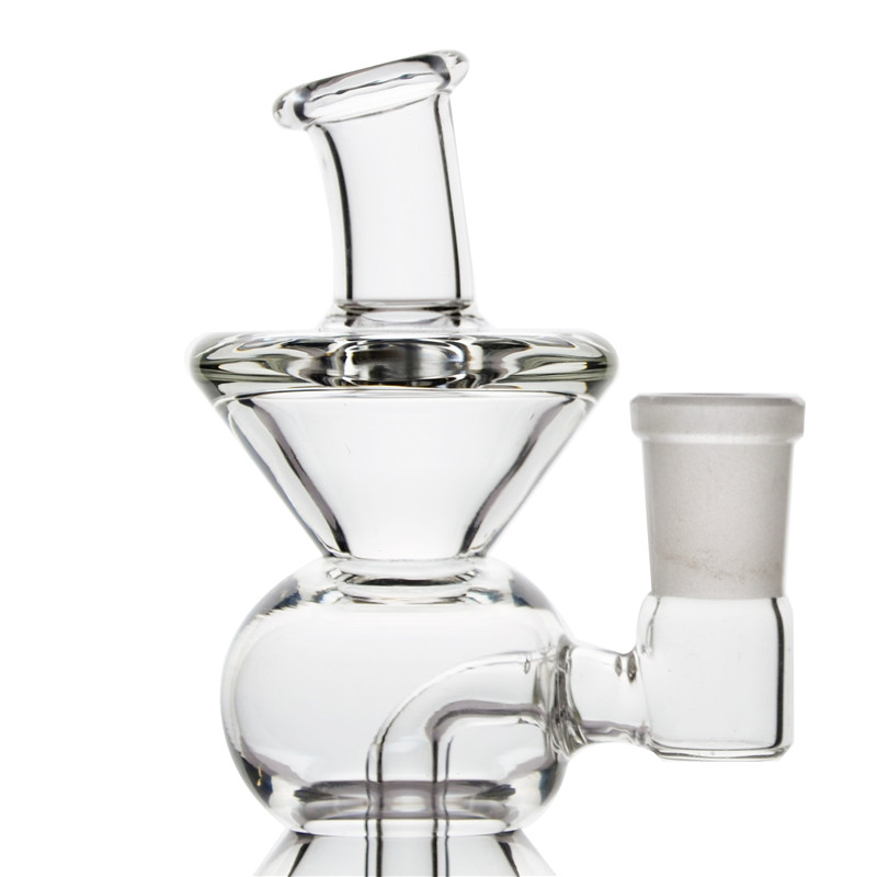 CCG Mini Recycler DAB Rig med pinhole perc 14,5 mm fog