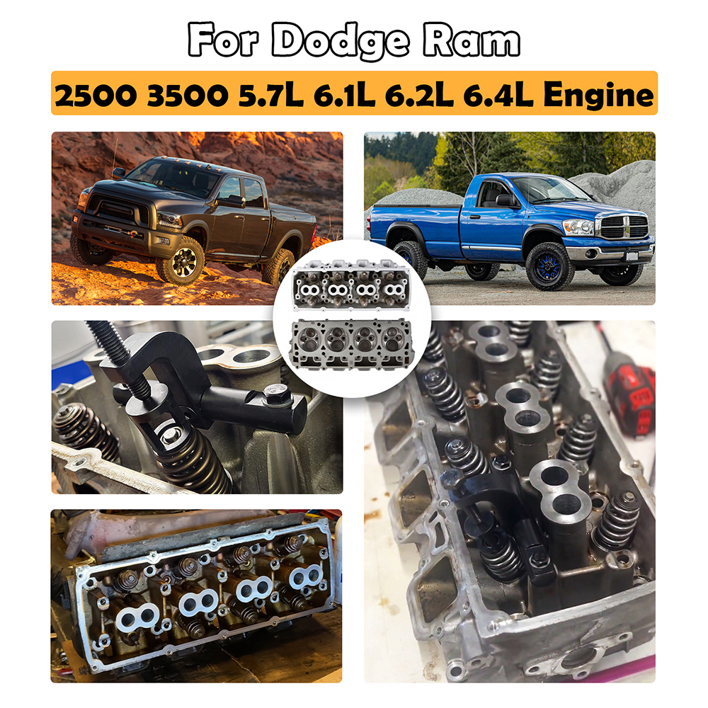 Aluminum Valve Spring Compressor Removal & Install Tool for Dodge Ram 2500 3500 5.7L 6.1L 6.2L 6.4L Cummins Engine PQY-VSC15