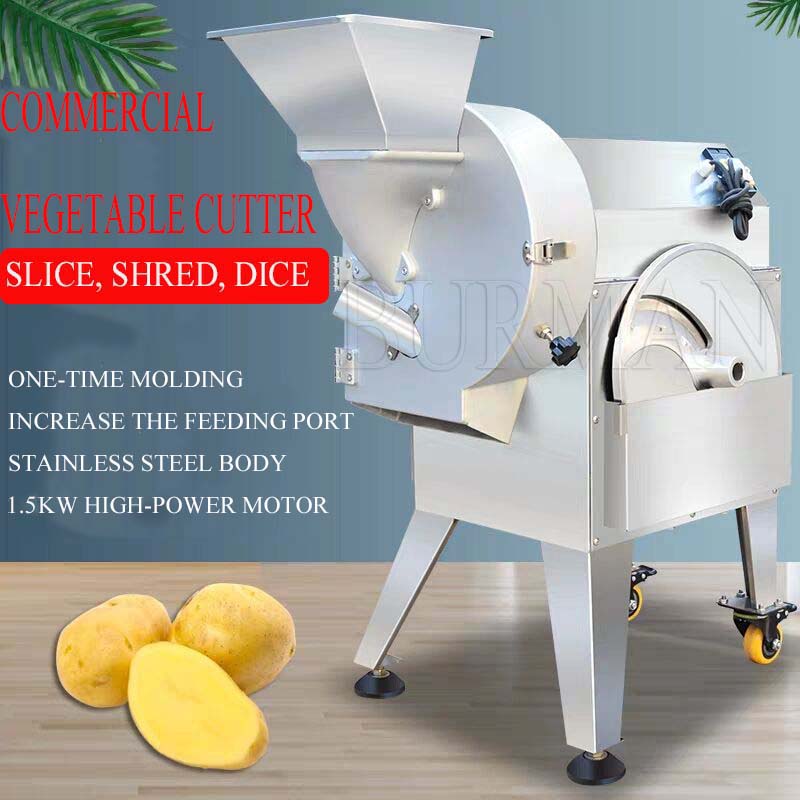 Commercial Vegetable Cutter Electric Vegetable Carrot Slicer Shredder Dicing Machine