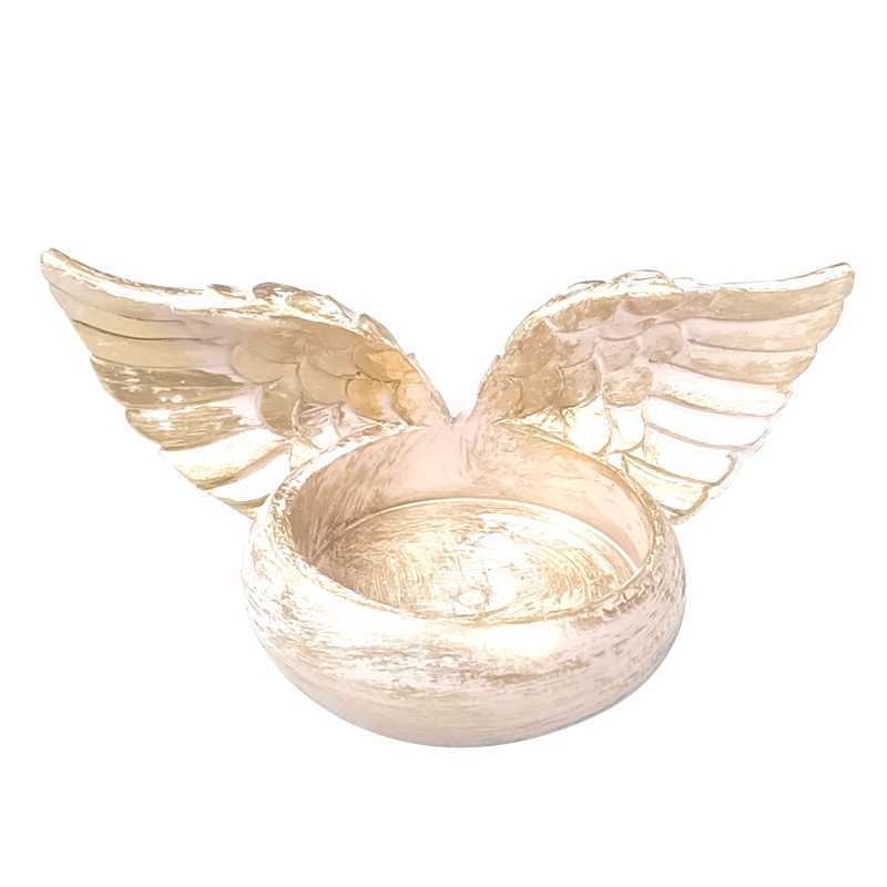 Angel Wings Candle Holder Harts Statue Home Decoration Bön Candlestick Gift HKD230825